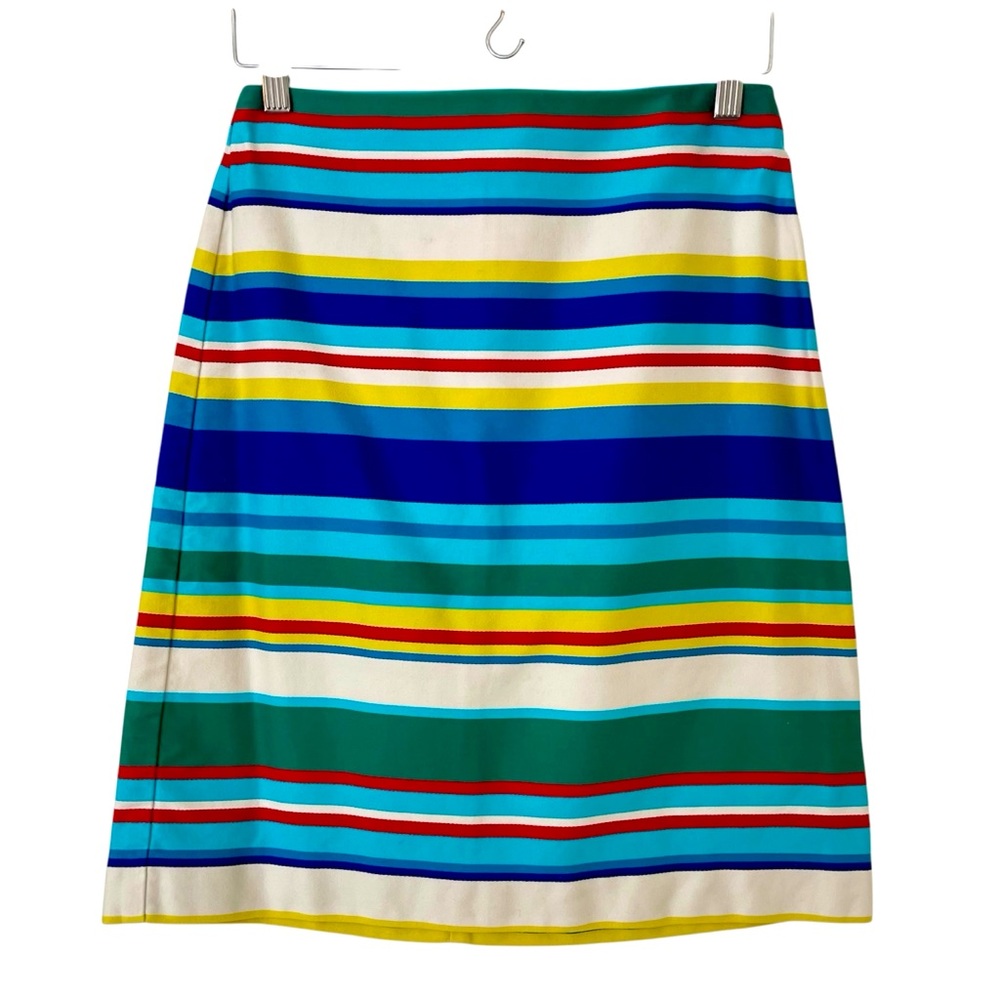 Talbots Striped Skirt Size 2P Petite Colorful Cotton Summer